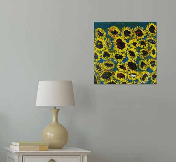 Blooming sunflowers 4