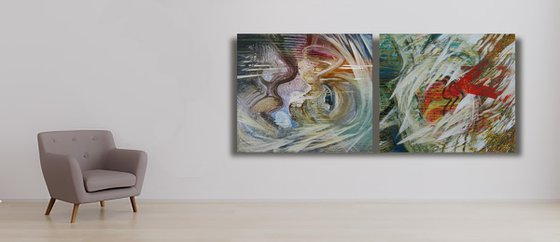 "Touchpoint" diptych