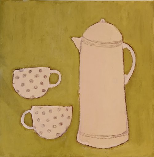 Pink Coffee Pot.... by Fiona Philipps