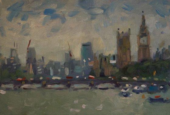 The Thames with the Houses of Parlaiment