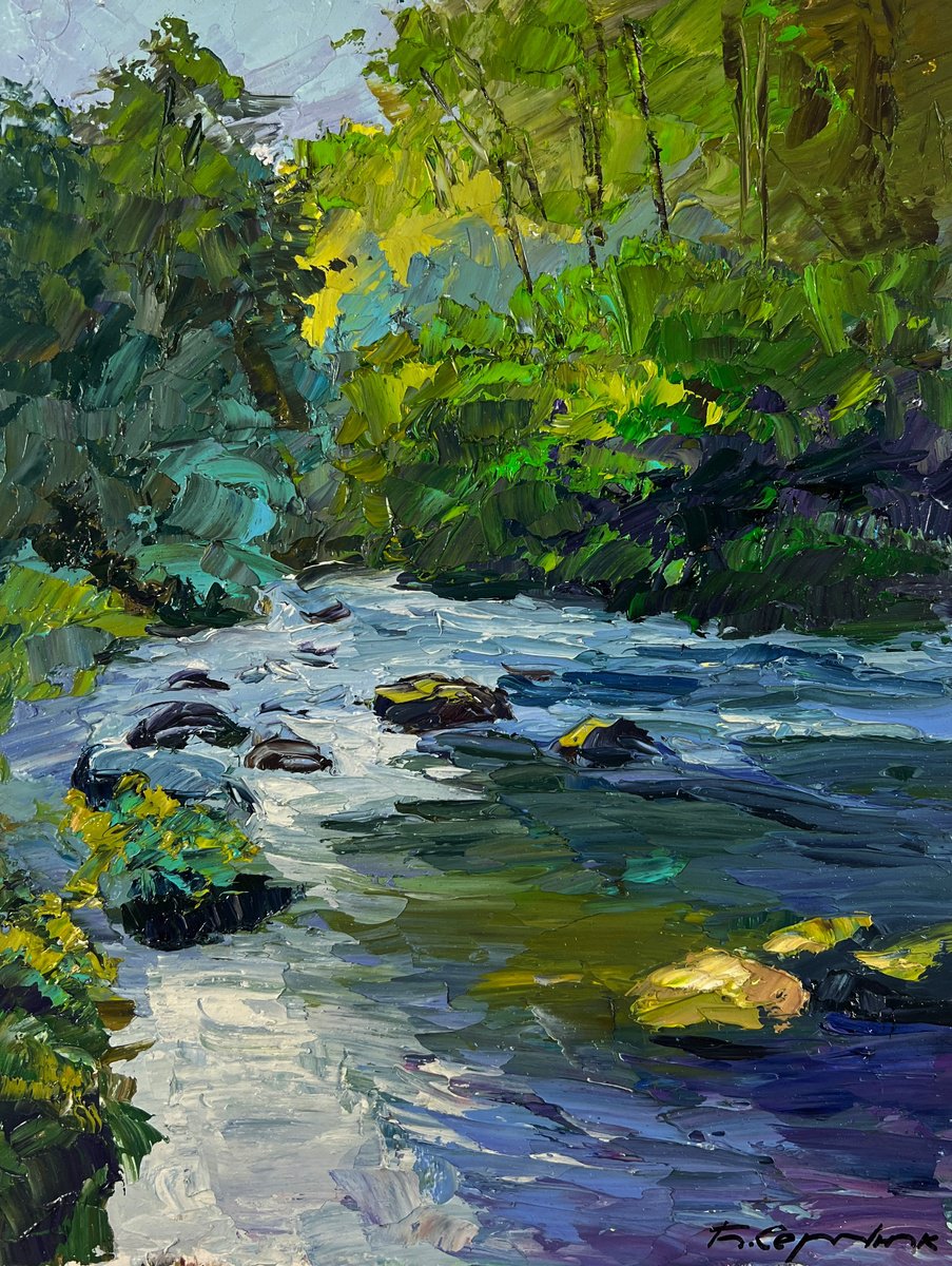Crystal Water Among Rocky Giants By Boris Serdyuk, 9 X 12, Artwork For Sale On Artfinder