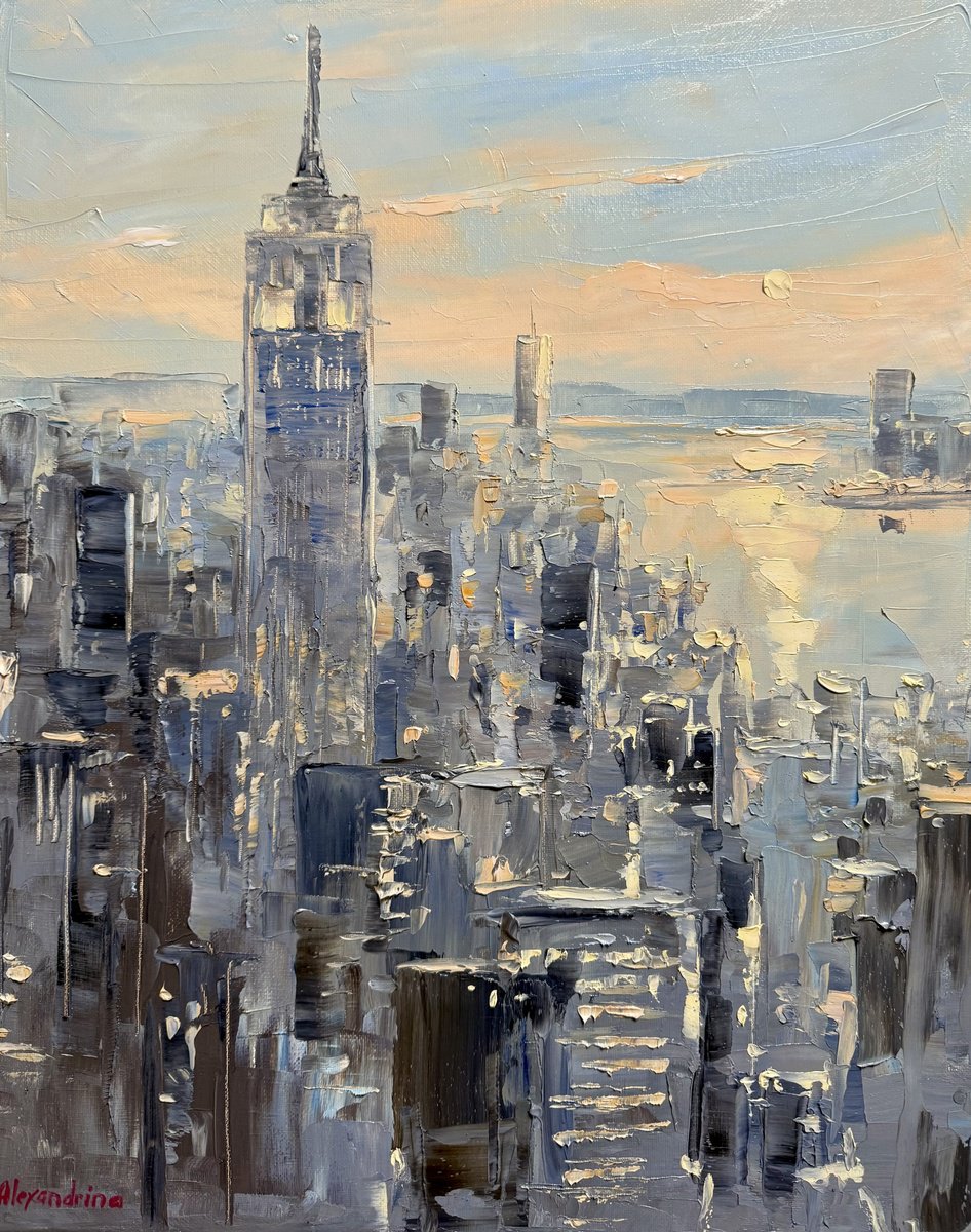 City Litghts. New York. By Irina Alexandrina, 16 X 20, Artwork For Sale On Artfinder