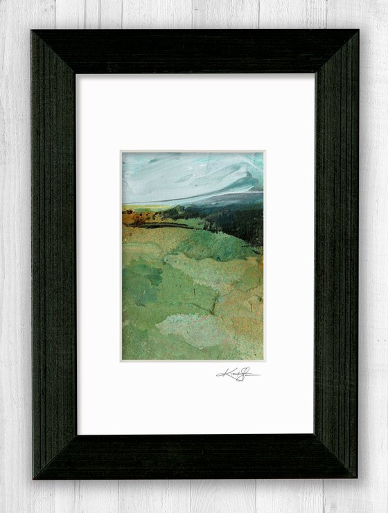 Mystical Land 404 - Small Textural Landscape painting by Kathy Morton Stanion