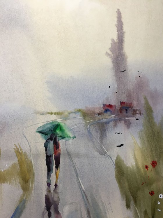 Watercolor “The couple”