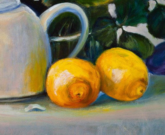 Still Life With Strawberry Flowers