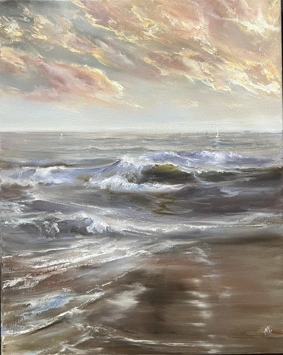 Blurry Skies - sea painting