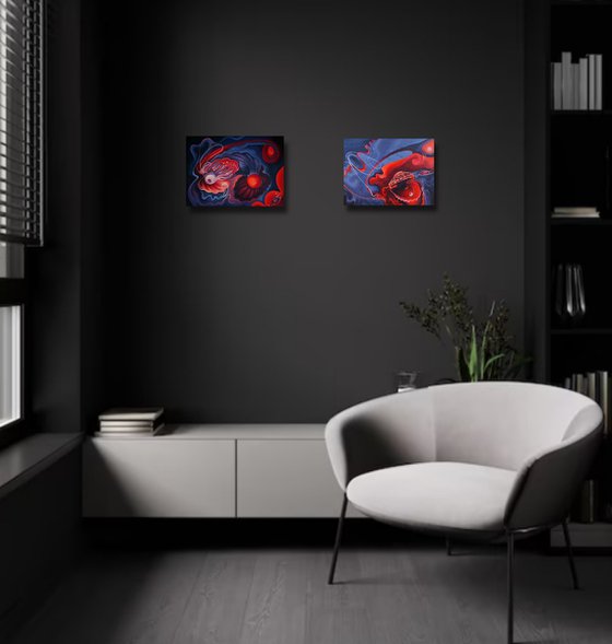 The glow of the abyss (diptych)