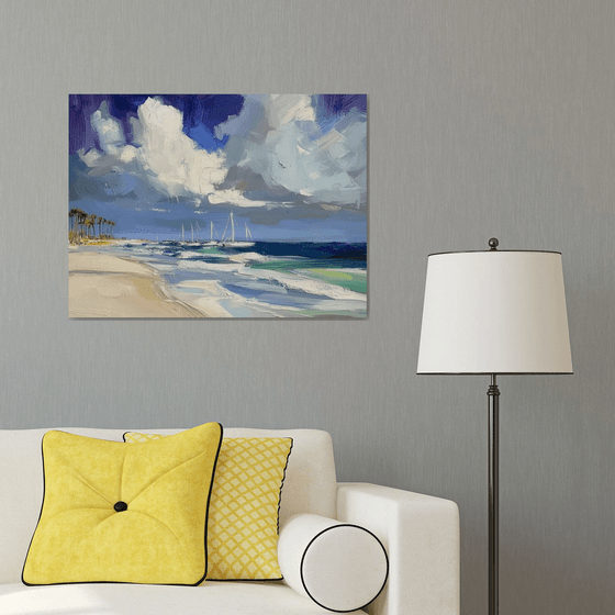 Sailboats On The Beach