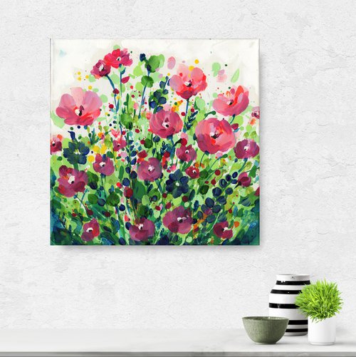 Sweet Serenade - Flower Painting  by Kathy Morton Stanion by Kathy Morton Stanion