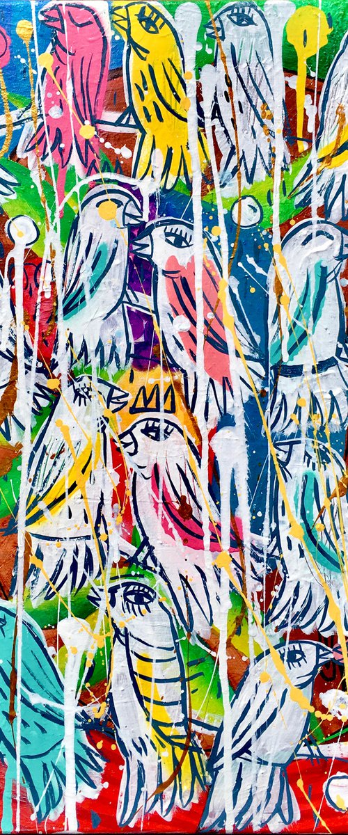 Birds talking by Mercedes Lagunas