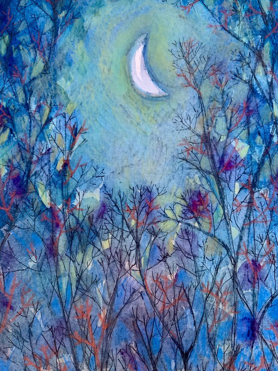 Moonlit Trees