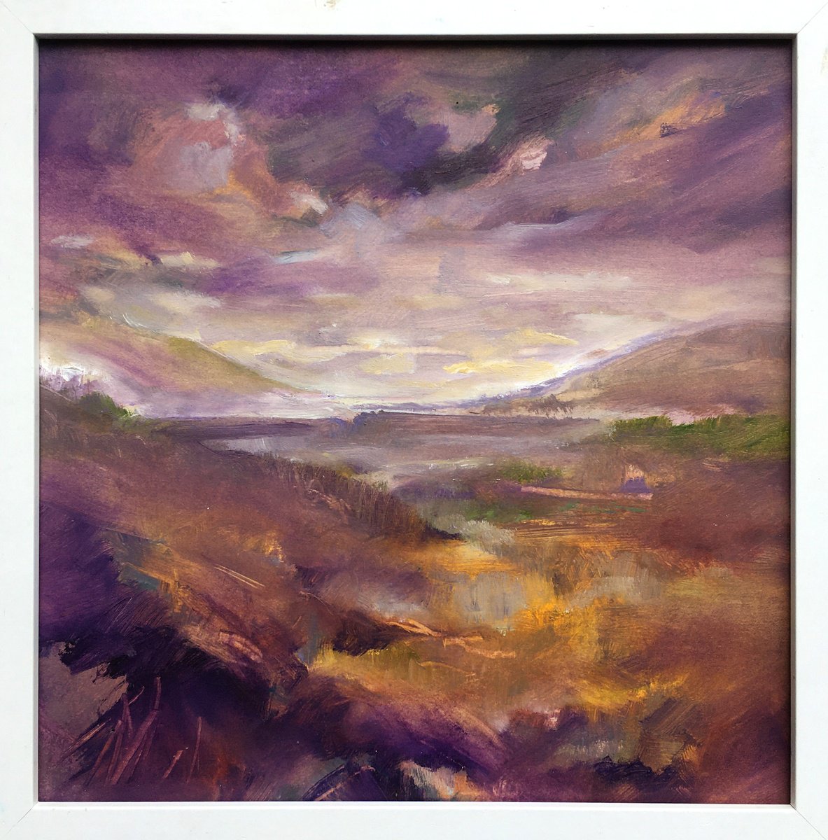 Expressive Landscape Oil Painting By Guy Pickford, 13 X 13, Capricious, Original Artwork