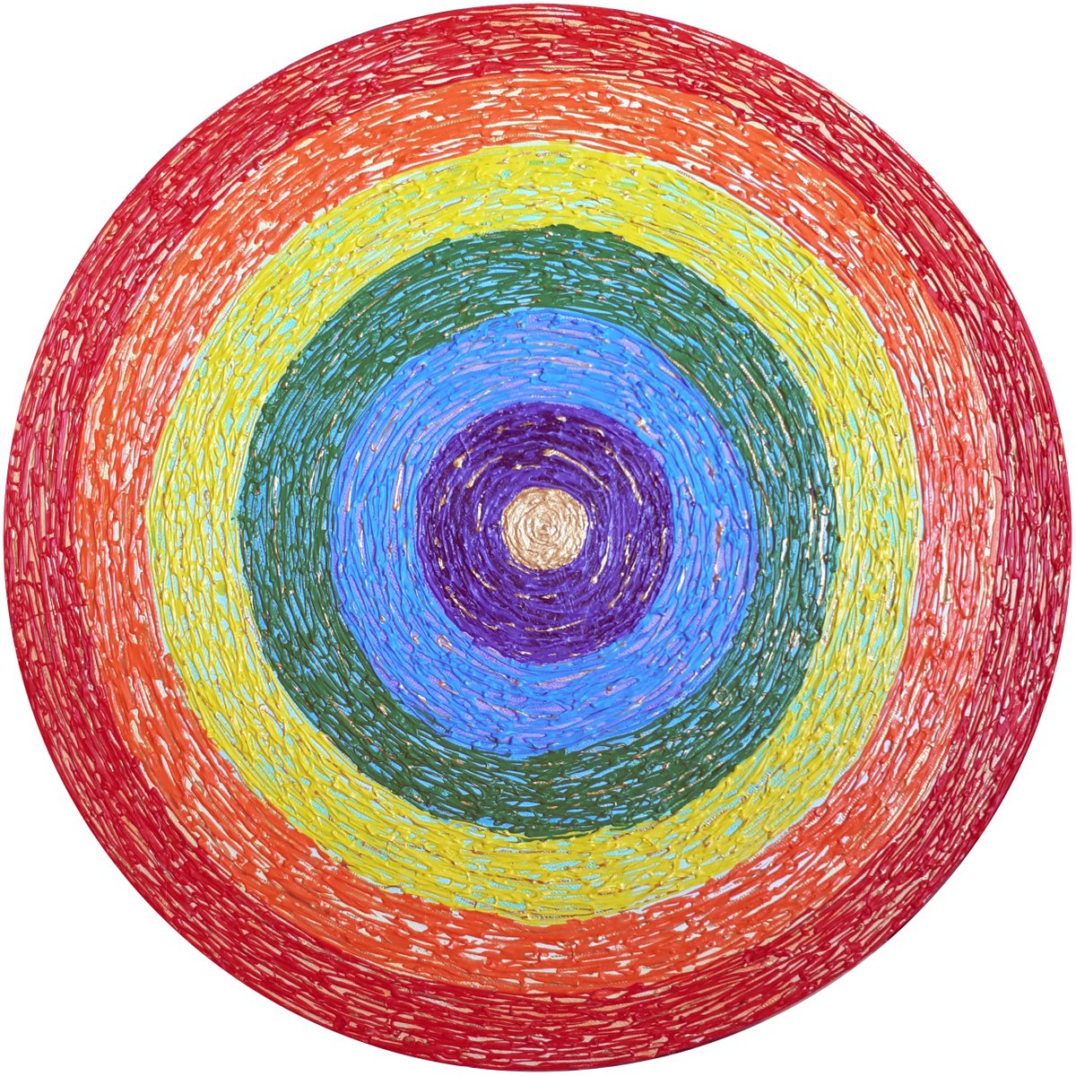 Abstract Acrylic Painting By Salana Art / Svetlana Samovarova, 20 X 20", Spiral Lines Of Fates, Original Artwork