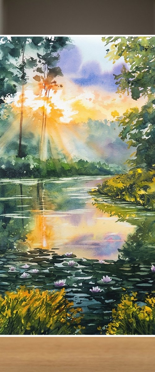 Silent Lake Serenity by Tetiana Koda