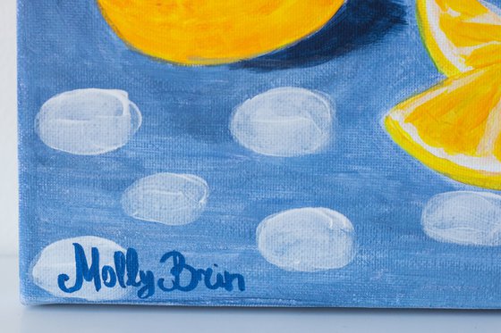 Still life with lily and lemon