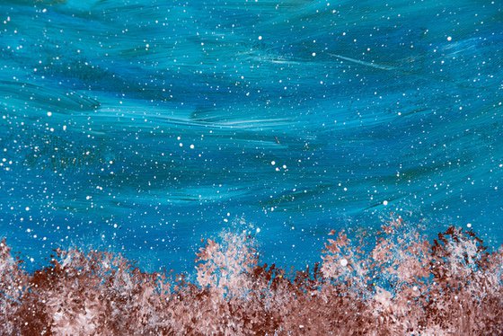 Autumn silence in dark coral tones