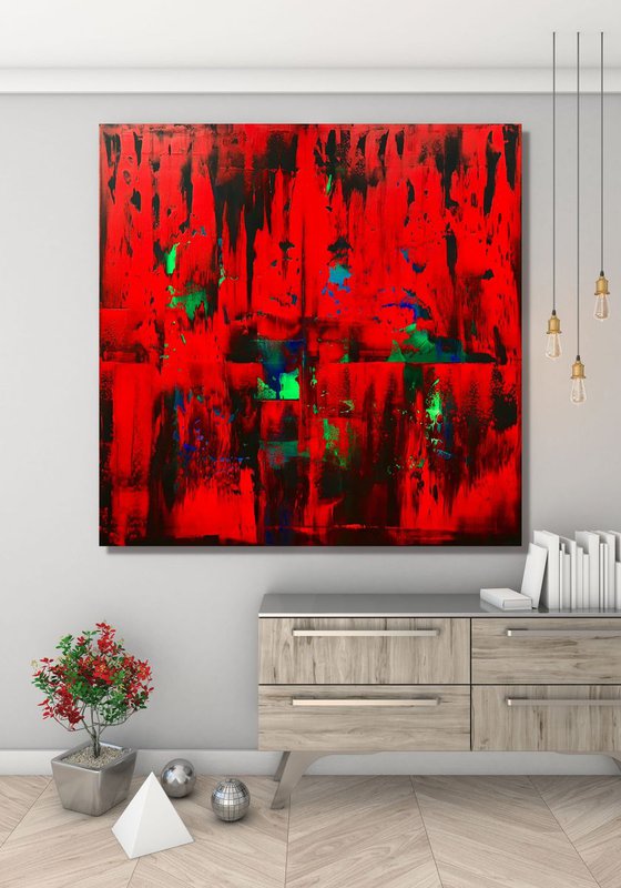 Open Your Heart - XL LARGE,  ABSTRACT ART – EXPRESSIONS OF ENERGY AND LIGHT.