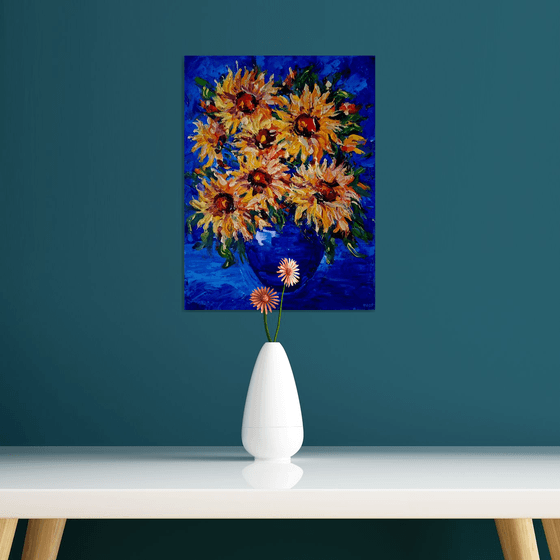 Still life with sunflowers