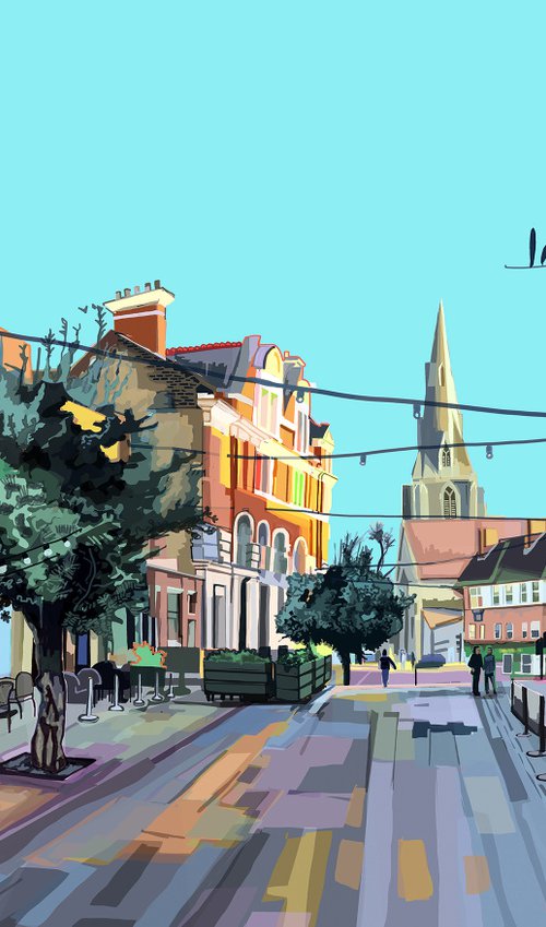 A3 Venn Street, Clapham, South London Illustration Print by Tomartacus