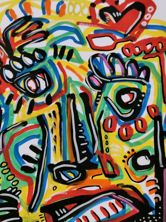 CRAZY FACE 21x30cm