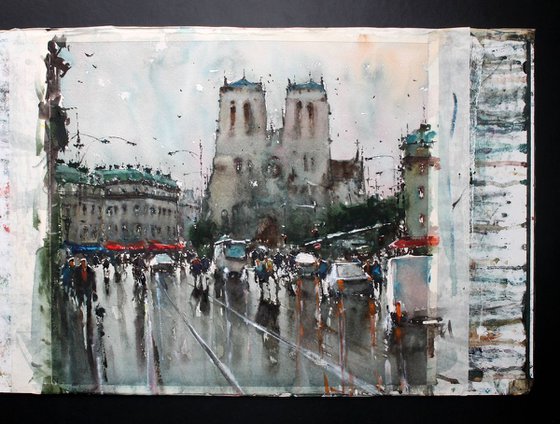 Paris Rainy Square