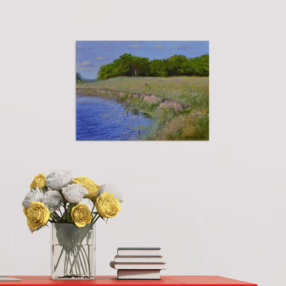 On the steep bank. Etude