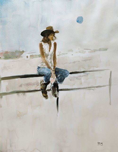 cowgirl III by Oscar Alvarez Pardo