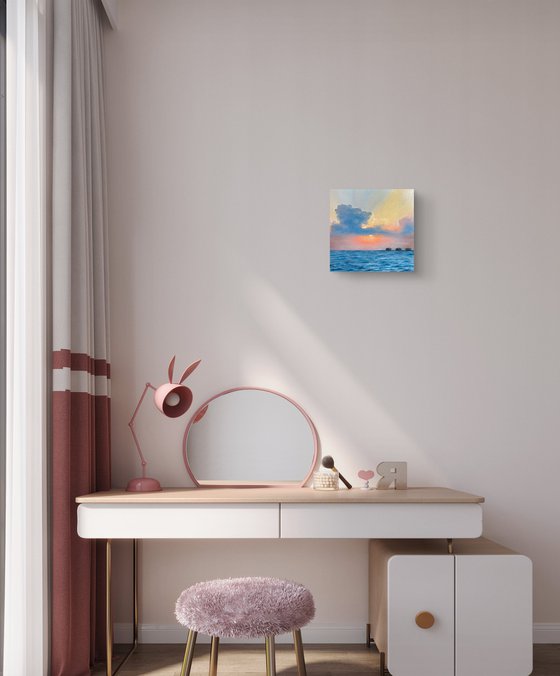 Hawaiian sunset hand-painted Oil Painting