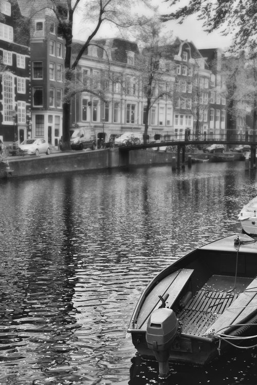 " Boat in Amsterdam "  Limited Edition 1 / 25 by Dmitry Savchenko