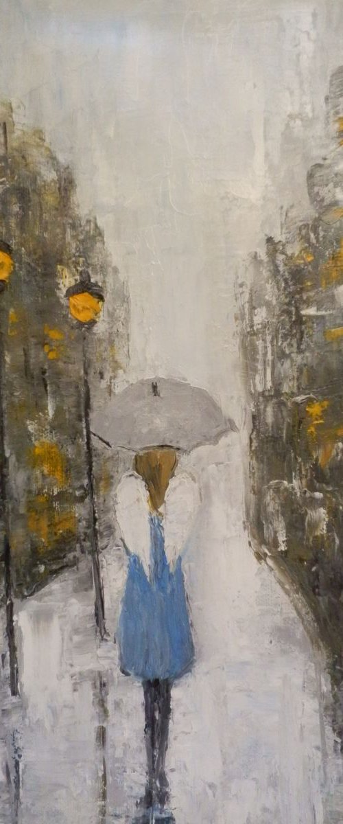 The angel with blue dress by Maria Karalyos