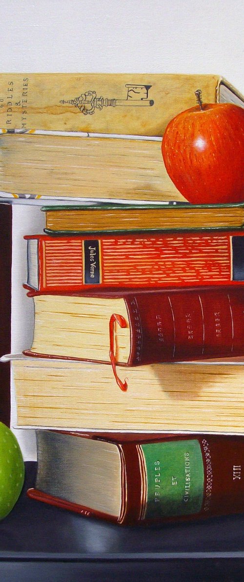 Apples on books by Jean-Pierre Walter