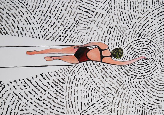 Swimmer / 42 x 29.7 cm