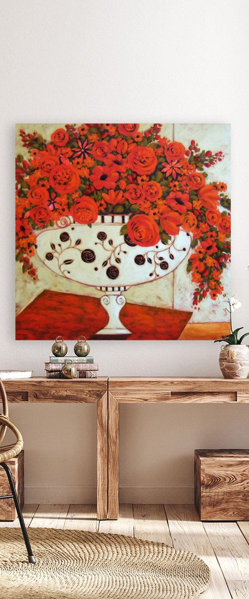 Anemones & Roses by Karen Rieger