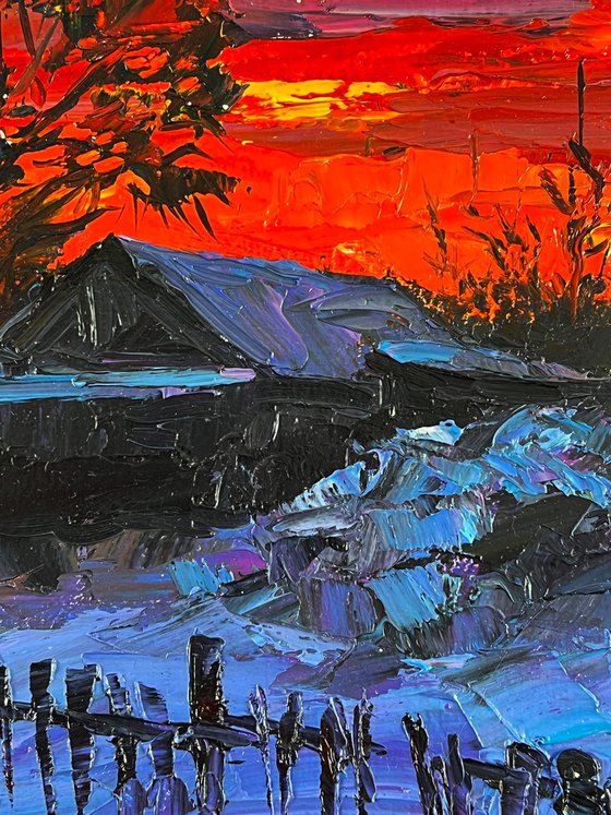 Winter Night In The Village