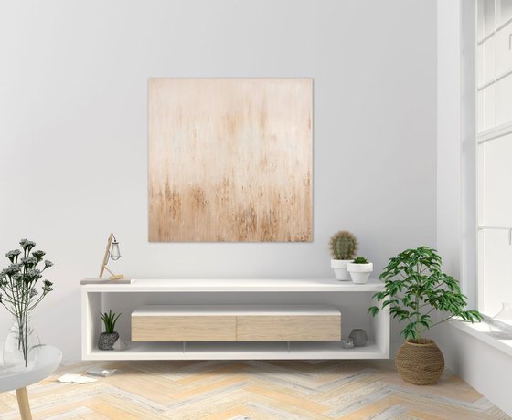 Beige abstract painting ZC683