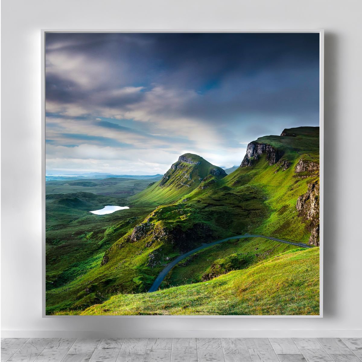 Land of Giants - The Quiraing, Isle of Skye 30 x 30 inches by Lynne Douglas