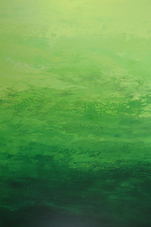 Greens of Nature - Color Field Nature Abstract by Suzanne Vaughan