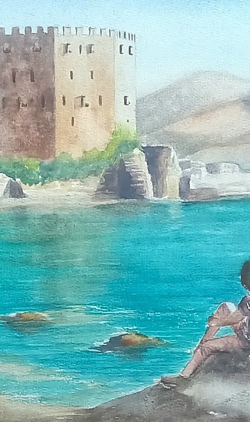 The Crimson Tower of Alanya by Anastasia Beytuzun