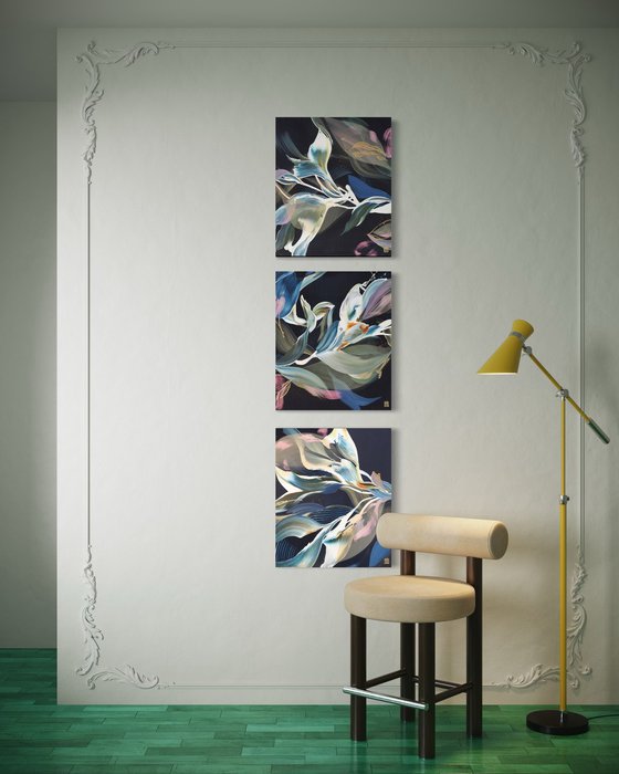 A Verdant Scene II Triptych