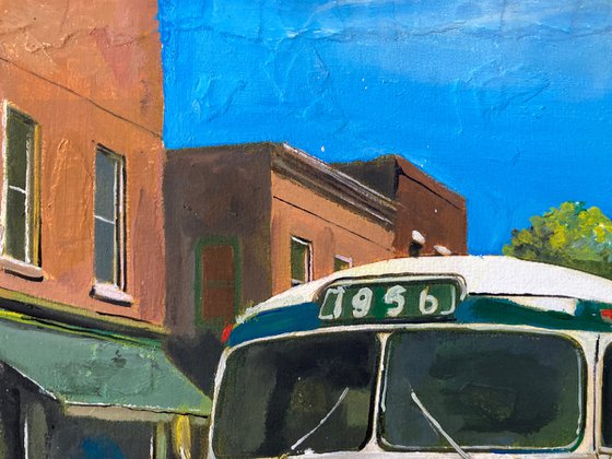 Bus In An American Town