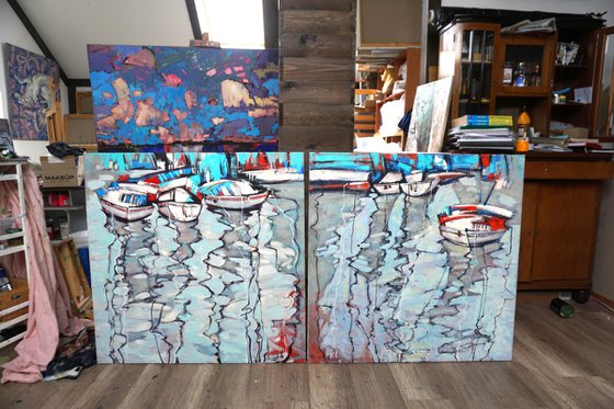 July breeze. Diptych