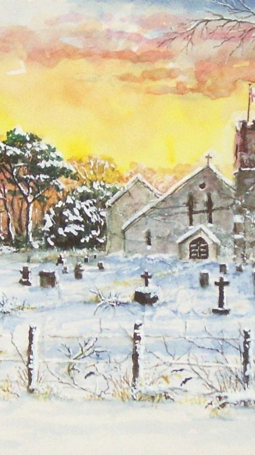 Church with Snow by Max Aitken