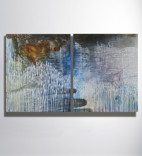 "Touchpoint" diptych