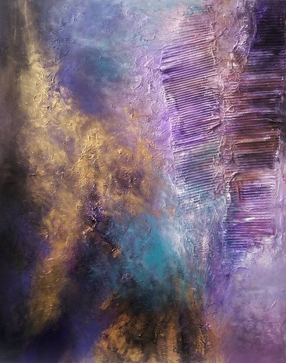 Angels Wind's 80x 100 cm Abstract Textured Painting