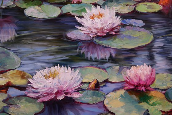 "Lilies on the Pond"