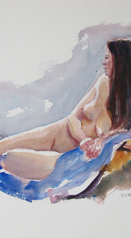 Reclining female nude by Rory O’Neill