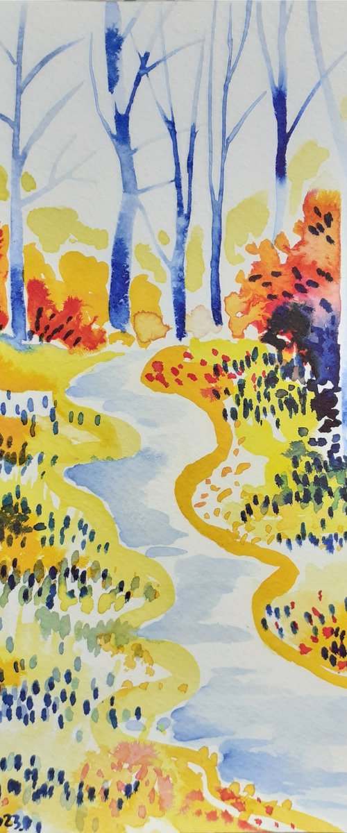 Simple Spring forest in yellow by Maja Grecic