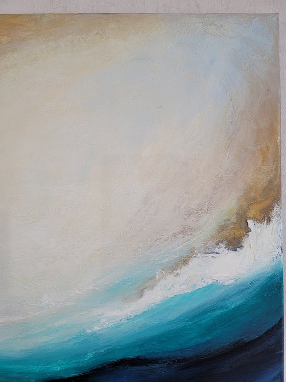 Paradise Island, 60*80 cm, texture acrylic painting on canvas