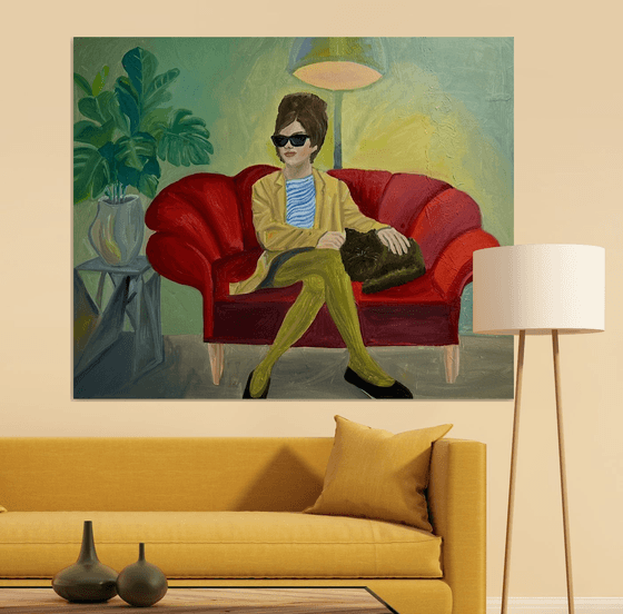 Selfportrait with a cat