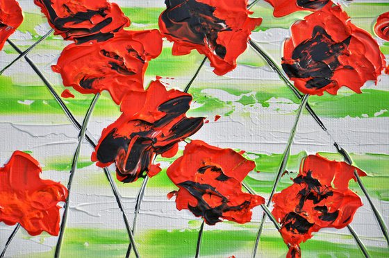 Red Poppies 90x50cm